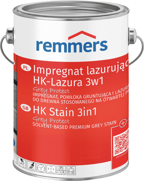 Impregnat lazurujący HK-Lazura 3w1 Grey Protect